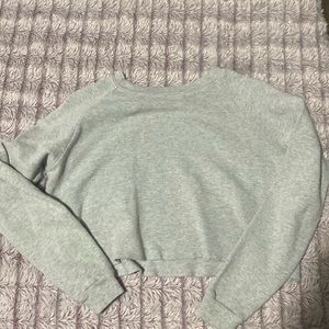 John Galt Waffle Knit Cropped Crew Neck